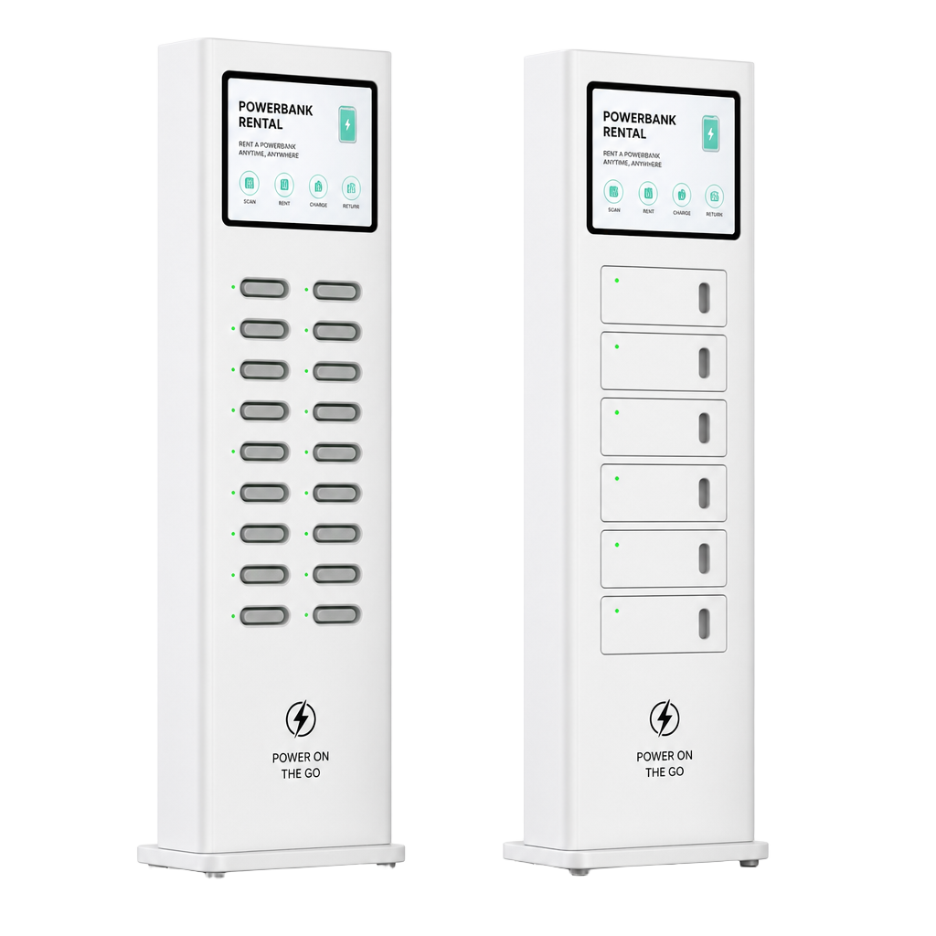 Custom branded powerbank station huren corporate event amsterdam